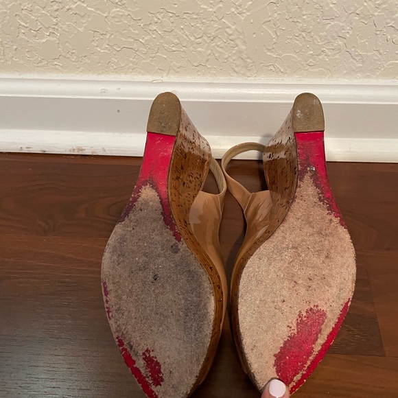 Authentic Christian Louboutin wedges size 9 - Picture 4 of 5